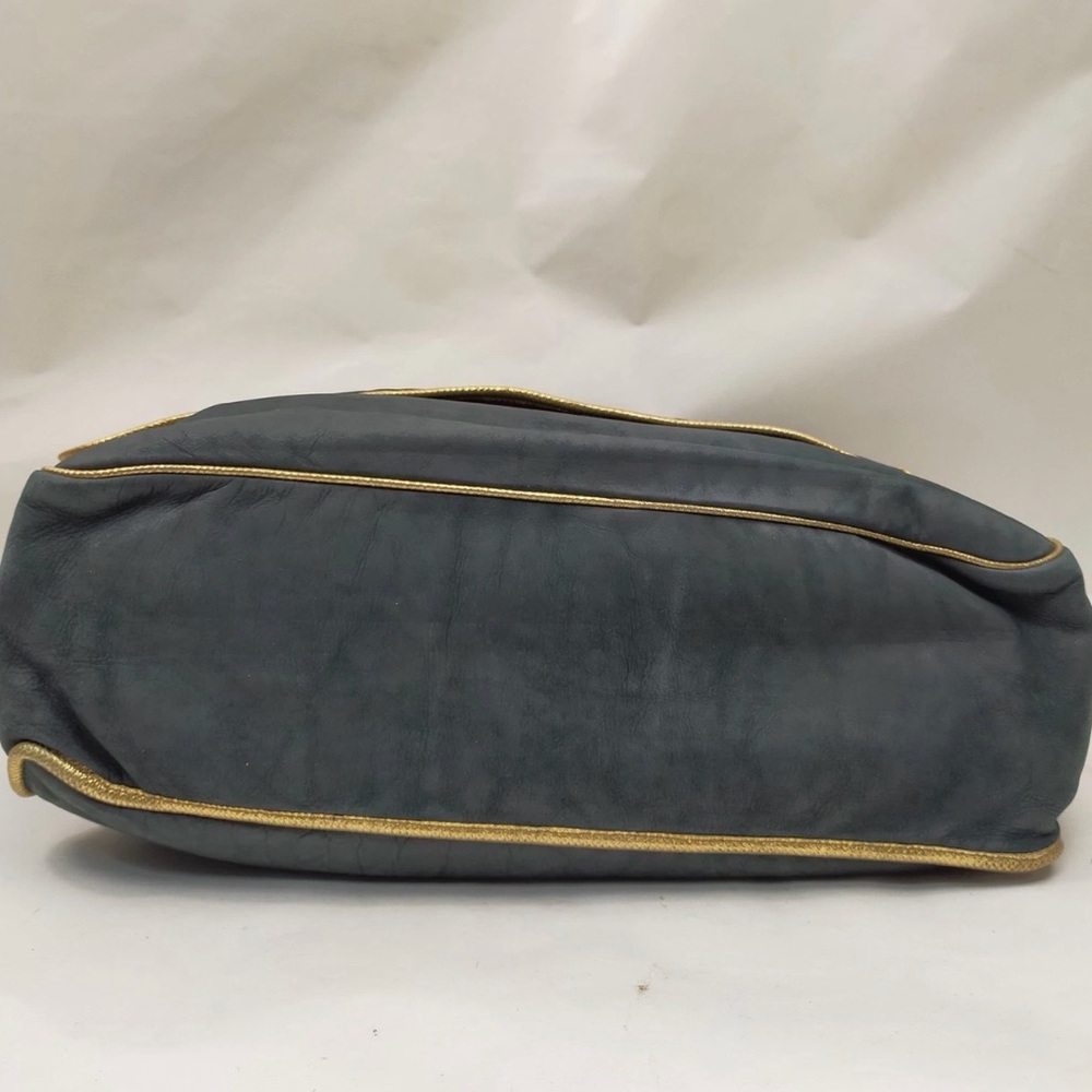 Loewe Grey Suede Shoulder Bag with Gold Hardware - Picture 4 of 12